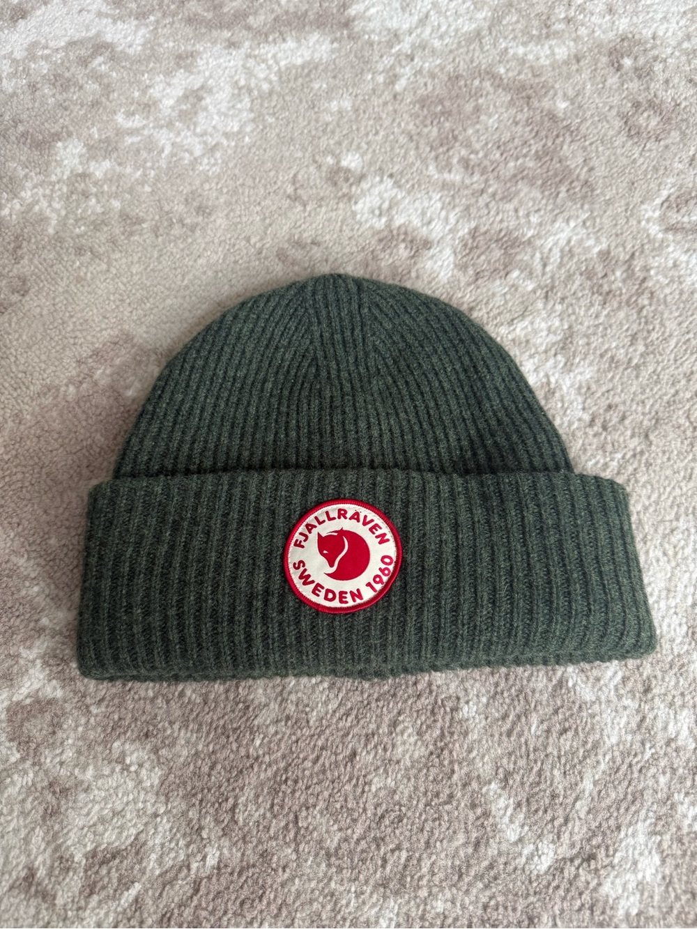 Fjällräven 1960 Logo Wool Beanie Dark Green One Size